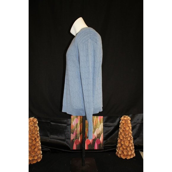 Banana Republic Cable knit sweater (Large) Light Blue - Picture 2 of 12